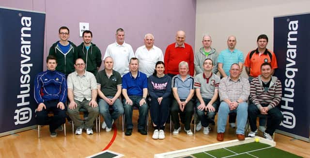 Finalists in the inaugural First Ahoghill pairs tournament, whichwas sponsored by Husqvarna and local businesses. INBT 09-923H
