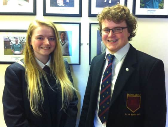 Caitlin Hunter and Jamie McCluskey have been selected to take part in the Sister Cities exchange programme. INNT 10-516CON