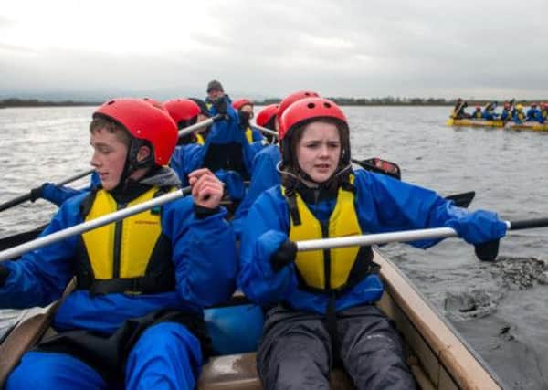 Young people on the River Foyle as part of the Foyle Ambassador pilot programme