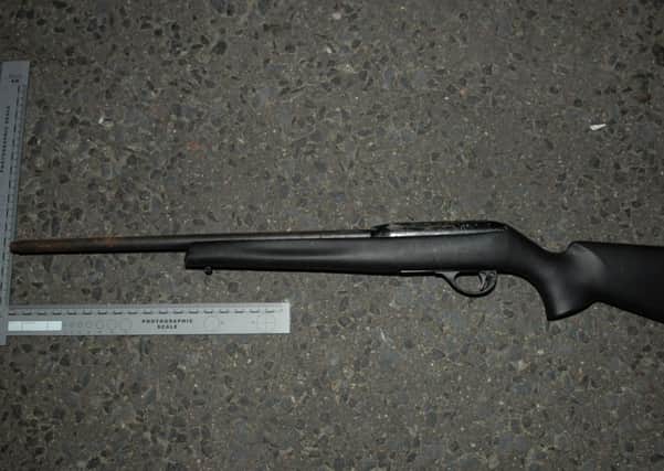 The recovered rifle