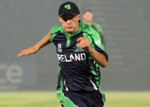 Ireland's Andrew McBrine chases the ball during their win at Nepal.
