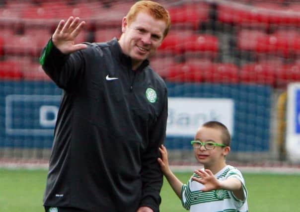 Jay Beatty with Celtic manager and Lurgan native Neil Lennon