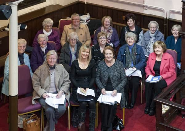 Dromore Women's World Day of Prayer choir before the beginning of this year's service in the town's Methodist Church. photo: drewmcwilliams.com  INBL10-615dmcw