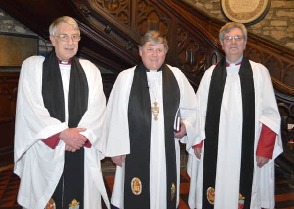 Canon Mike Roemmele, Dean William Morton and Canon Harold Given. INCR13-126S