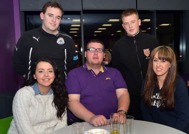 Pictured at a meeting on the Lurgan Town Project in Lurgan YMCA are members of Clann Eireann Youth Group from left,Anna O'Connor, Mikey McDaid, Chris McCartan, Gary Hendron and Ellen Creaney. INLM10-215.. INLM10-214.