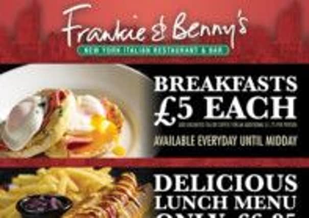 Frankie and Benny's is due to open on March 29.