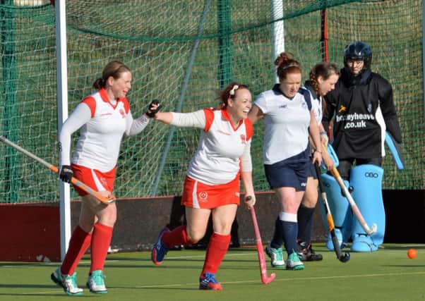 Carla Blair scored Larne Ladies II first goal in their game against North Down II at Greenland. INLT 13-070-PSB