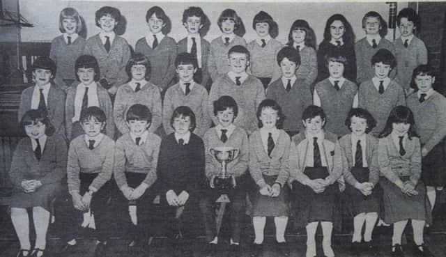 Carrick Model Primary School senior choir lifted the Falkingham Cup in May 1985. INCT 13-909-CON