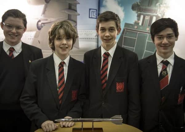 The winning team from Rainey Endowed School who have secured a place at the UK National Finals of the UK Rocketry Challenge.