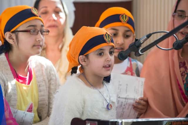 Ibadat Sohal receites part of the Sikh Holy book the Guru Granth Sahib