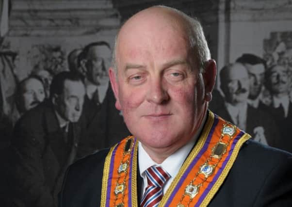 Grand Master of the Grand Orange Lodge of Ireland, Wor Bro Edward Stevenson.