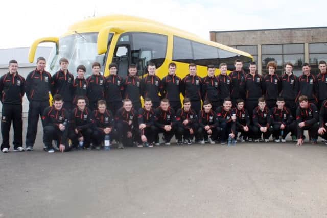Cross and Passion hurlers pictured just before they departed for Kilkenny for the All-Ireland Colleges final.INBM17-14 110F