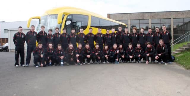 Cross and Passion hurlers pictured just before they departed for Kilkenny for the All-Ireland Colleges final.INBM17-14 110F