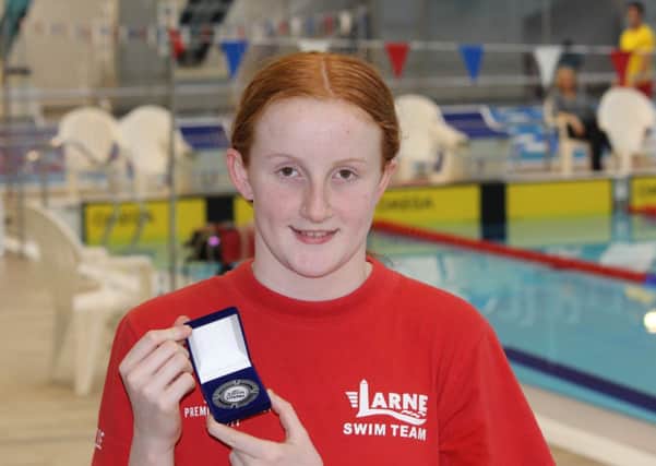 Carnmoney's Danielle Hill collected a string of medals for Larne Swimming Club at the Ulster Age Group Championships in Bangor.