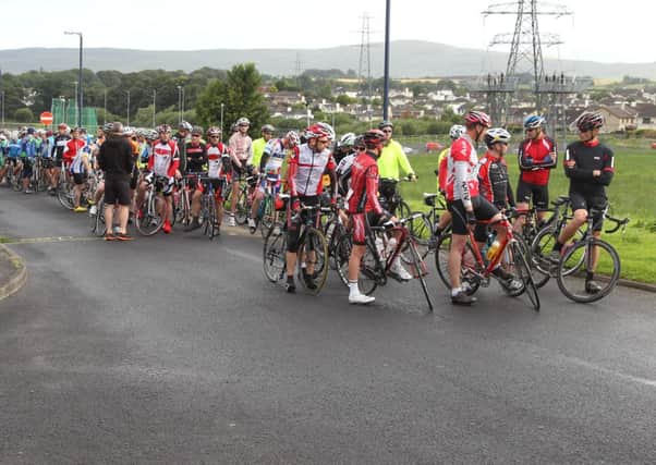 Foyle Cycling Club members get ready for another run from Templemore Sports Complex.