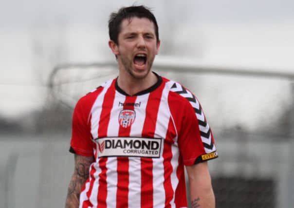Rory Patterson netted his first goal of the season in Derry City's 3-2 win over Athlone Town.