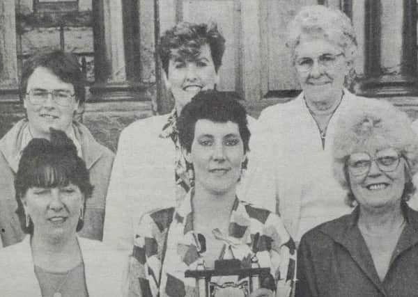 Members of the Prospect House ladies dart team which in it's first season finished runner-up in the Carrickfergus and District League in 1986/87. INCT 16-901-CON