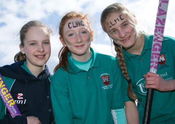 Carrick players Ami Loughlins, Erin Patterson and Anna Sloan at the junior hockey tournament. Don't miss this week's Carrick Times for a full page of photos from Saturday's competition. In shops on Wednesday, April 16.
