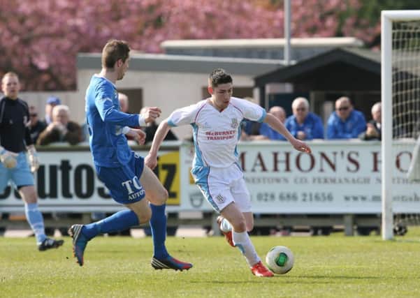 Fringe players like Michael Ruddy will be aiming to stake their claim for a place in Glenn Ferguson's Irish Cup final squad in the remaining games. Picture: Press Eye.