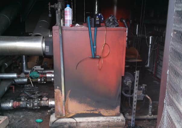 The arson attack caused extensive damage to the Dunanney Centre's boiler house and heating system.