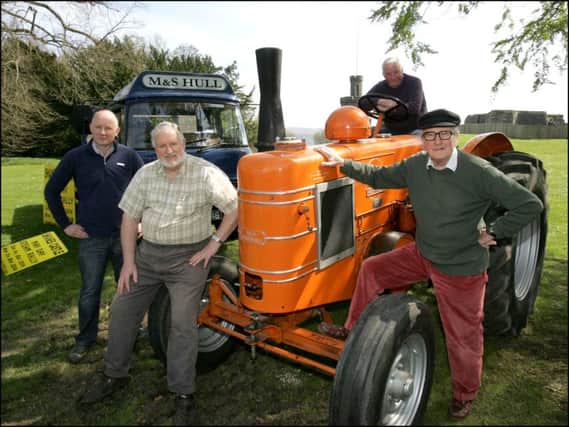 May Day Steam Rally

Lord O'Neill (right) of Shane's Castle pictured with Walter McNeill, Ian Duff and Matthew Hull, Directors of the Shane's Castle Vintage Steam Group, organisers of the annual Shane's Castle May Day Steam Rally, which will be held on Sunday 4th and Monday 5th May, and again this year will support the Antrim & Randalstown Northern Ireland Hospice Support Group. Among the many vintage vehicles on display will be this 1957 Field Marshal Series 3A single cylinder 2 stroke diesel tractor, one of the last 10 of its kind to be built. Originally exported to Spain and painted orange, instead of the usual Field Marshall Green, it was discovered and brought back to Northern Ireland for preservation by the late George Little, and  is now owned by George's nephew Gavin White, of Ballymoney.