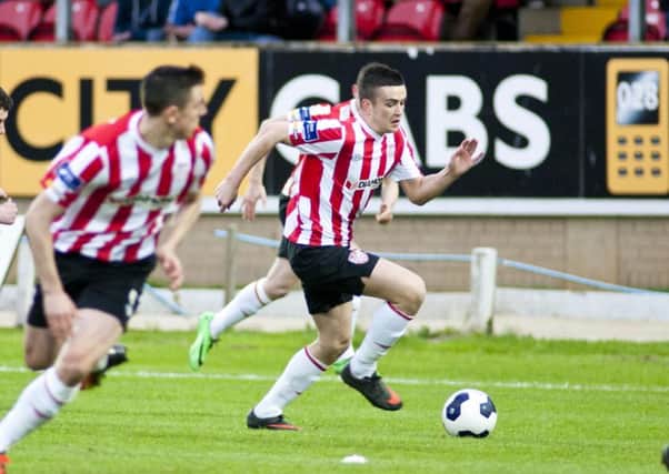 Derry City's Michael Duffy headed home their equaliser against UCD.
