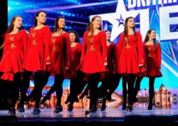 Embargoed to 0001 Saturday April 26 ITV handout photo of the Innova Irish Dance Company on the ITV television programme Britain's Got Talent to be shown this Saturday. PRESS ASSOCIATION Photo. Issue date: Saturday April 26, 2014. Photo credit should read: Thames TV/Syco/ITV/PA Wire  NOTE TO EDITORS: This handout photo may only be used in for editorial reporting purposes for the contemporaneous illustration of events, things or the people in the image or facts mentioned in the caption. Reuse of the picture may require further permission from the copyright holder.