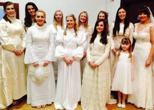 Inver Area Women's Institute members don wedding gowns for a fashion show to raise money for ACWW. INLT 18-707-con