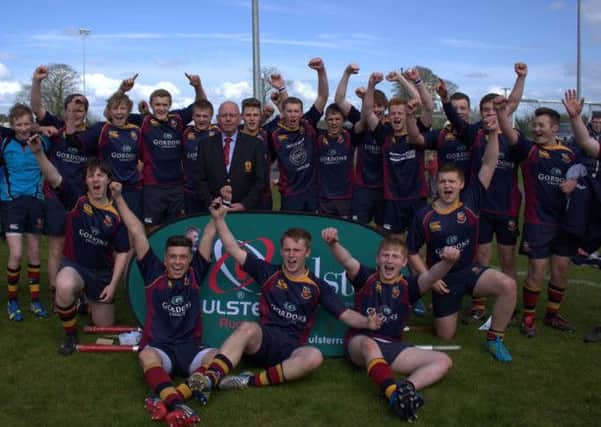 It's celebration time for Banbridge U-17s, newly crowned Ulster Plate champions.
