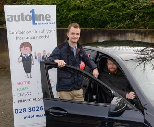 Pictured L-R are Autoline Insurance Group Personal Lines Sales Advisors and Dean Archer and Andrew Dickson preparing to take part in the RoSPA Advanced Driving Course.