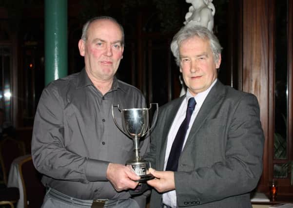 Bertie Blair (l) with MAC Secretary George McDowell. Blair & Rankin were recent winners of the MAC Combined Average.