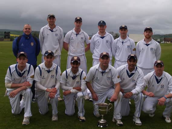 The victorious Coleraine First XI pictured after their win in the Sam McConnell Memorial Day.