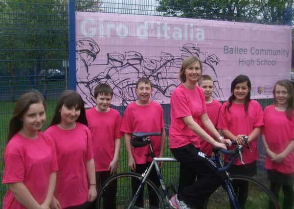 Ballee Community High School welcomes Giro DItalia to the City of the 7 Towers