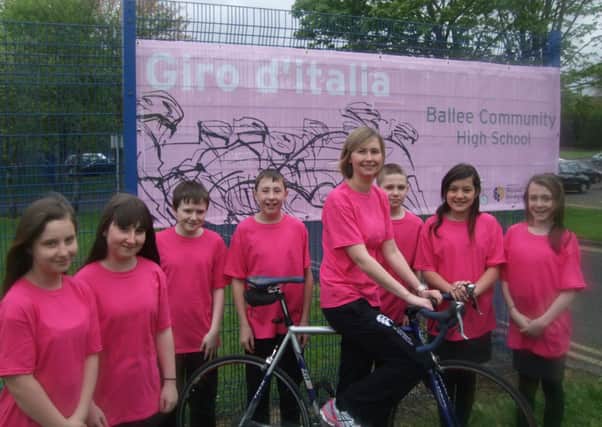 Ballee Community High School welcomes Giro DItalia to the City of the 7 Towers