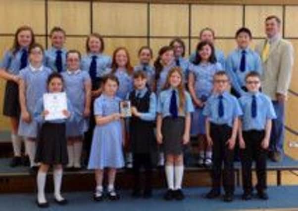 Carrickfergus Central Primary School choir, who won in their class at Carrickfergus Music Festival.  INCT 20-733-CON