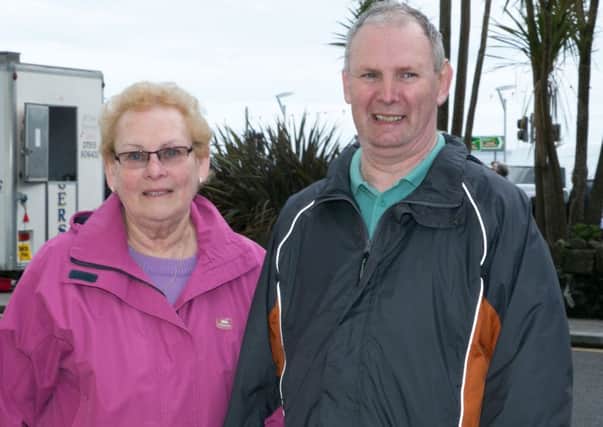 Anita and Keith Magill pictured in Carrickfergus on Saturday. INCT 20-436-RM