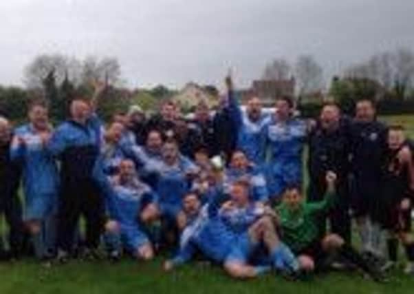 Hill Street following the title-winning victory in Mid-Ulster League Division One.