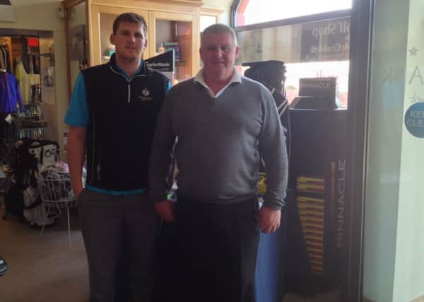 Chris and Alan Thompson who were winners of Fridays' Open Stableford competition at Roe Park.
