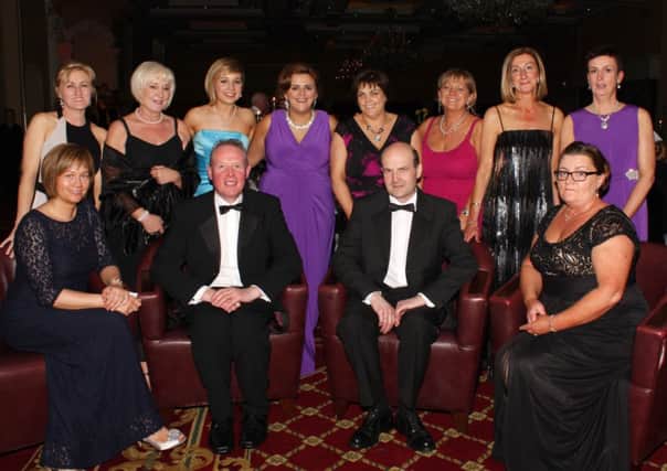 Friends of St Louis Committee  back row: Julie-Ann McClean / Bri Smith / Caroline Flanagan / Shauna Rose Pickering / Margaret Henry / Grainne Walsh / Clare Stuart / Deirdre McDermott  front row: Patricia Doherty / Vincent OConnell / Charles Laverty / Fionnuala McGuigan. INBT 21- ST LOUIS GALA BALL 3