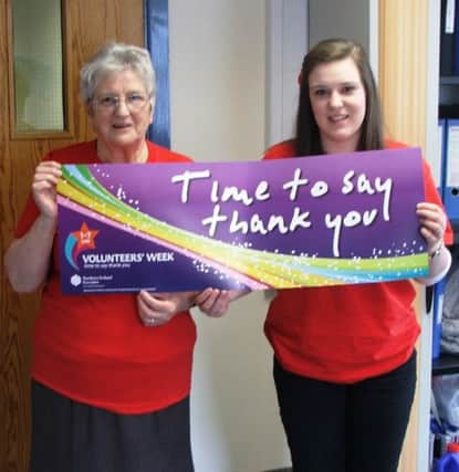 Volunteers are the heart of the Causeway Coast & Glens. Pictured are: L-R Volunteer Betty Linton & Stephanie Grundon from Causeway Volunteer Centre. INBM21-14
