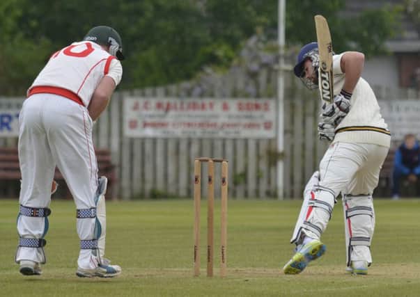 Stuart Thompson pictured at the crease for Eglinton during their match against Brigade on Saturday. INLS2014-116KM