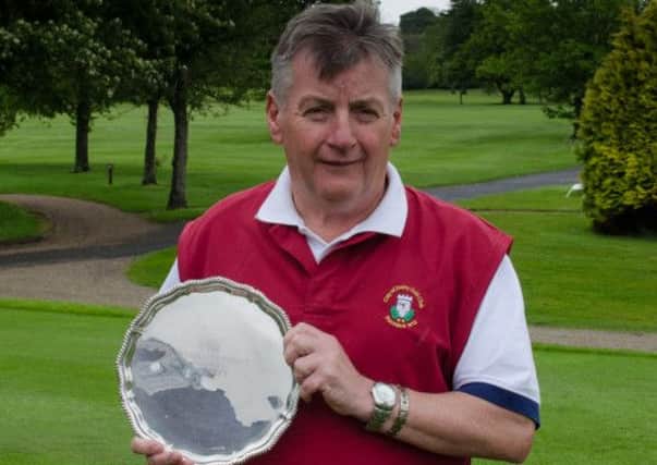 Eamon McCourt pictured with the Travellers' Trophy having produced a record-breaking performance in Majorca last week when returning 157 points for the 72 holes tournament.