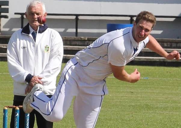 Coleraine bowler Gareth Burns. PICTURE MARK JAMIESON