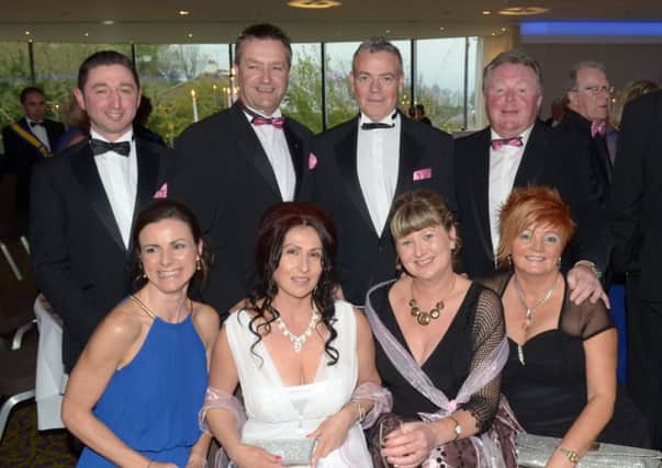 Enjoying the Rotary ball in the Ballygally Castle Hotel are Ryan Blair and Vicky McWhinney, William and Tedi Cross, Mary and Hugh O'Boyle and Joanne and David Liddle. INLT 21-319-PR