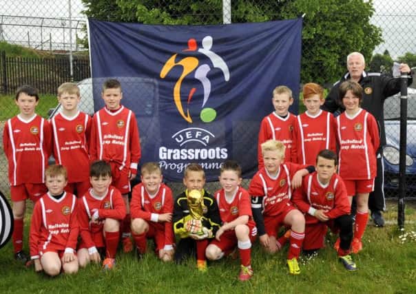 Carniny Youth Under 10s who took part in the IFA UEFA Grassroots , Champions League Festival day at the Showgrounds last Saturday