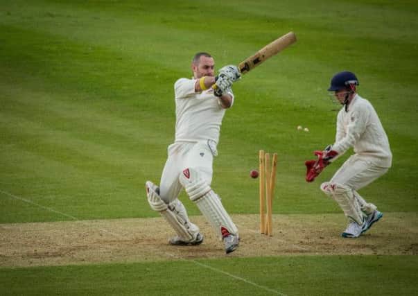 Ballymena Second XI batsman Rory Drysdale is bowled during Saturday's defeat by Academy. Picture:  www.harrycook.tv