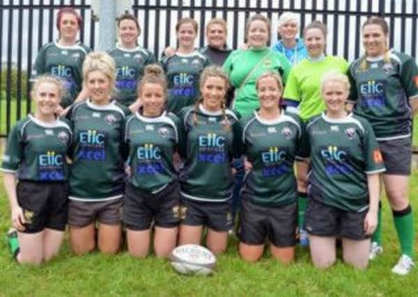 The current CoD Women's Rugby team, who have moved up to Division 2.