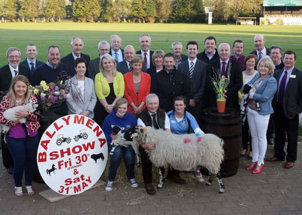 Sponsors of the Ballymena Show sheep section pictured along with committee members at the Show launch evening. INBT18-226AC