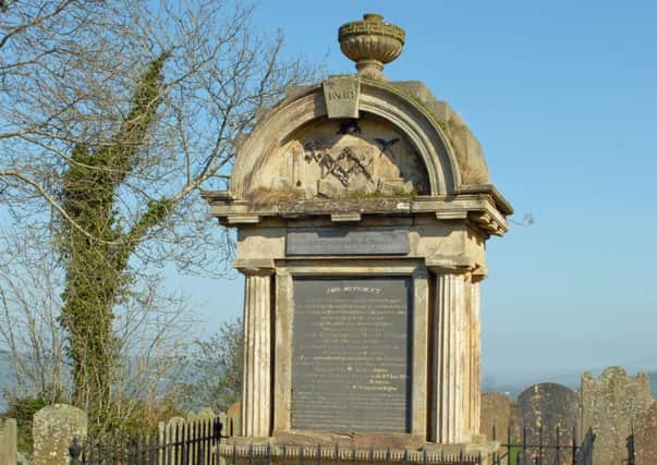 James Orr memorial in Templecorran cemetry in Ballycarry. INLT 13-002-PSB