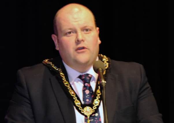 The outgoing Mayor of Craigavon Councillor Mark Baxter.